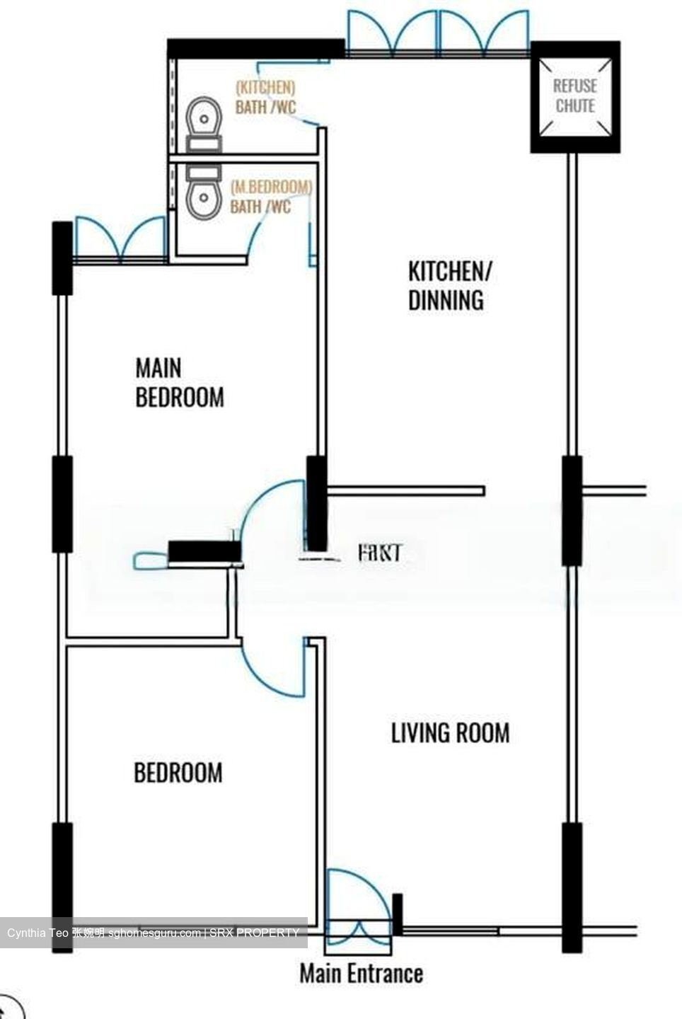 Blk 7 Marine Terrace Walk (Marine Parade), HDB 3 Rooms #559967931